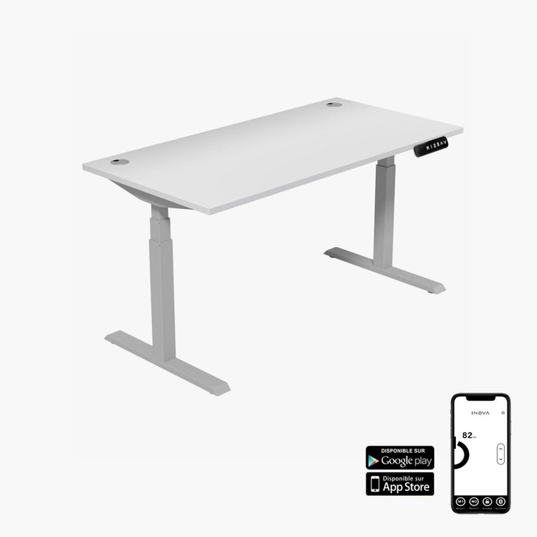 bureau assis debout, bureau reglable en hauteur, bureau debout, bureau ergonomique, bureau motorisé, assis debout, pietement bureau assis debout, cadre bureau assis debout, pied de bureau electrique