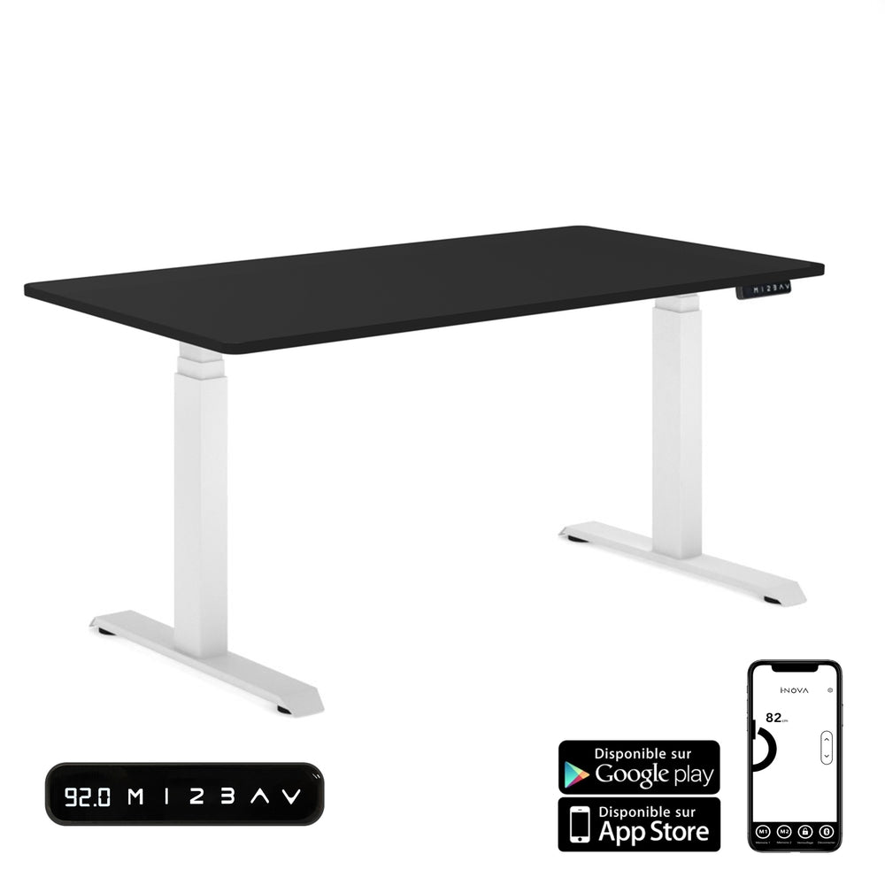 Bureau assis debout - Électrique - Table - Réglable en hauteur et