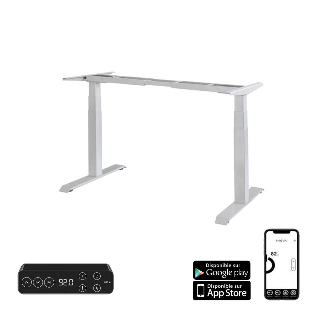 piètement bureau assis debout, cadre bureau electrique reglable en hauteur, bureau debout ergonomique, bureau assis debout motorisé