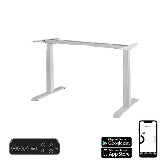 piètement bureau assis debout, cadre bureau electrique reglable en hauteur, bureau debout ergonomique, bureau assis debout motorisé