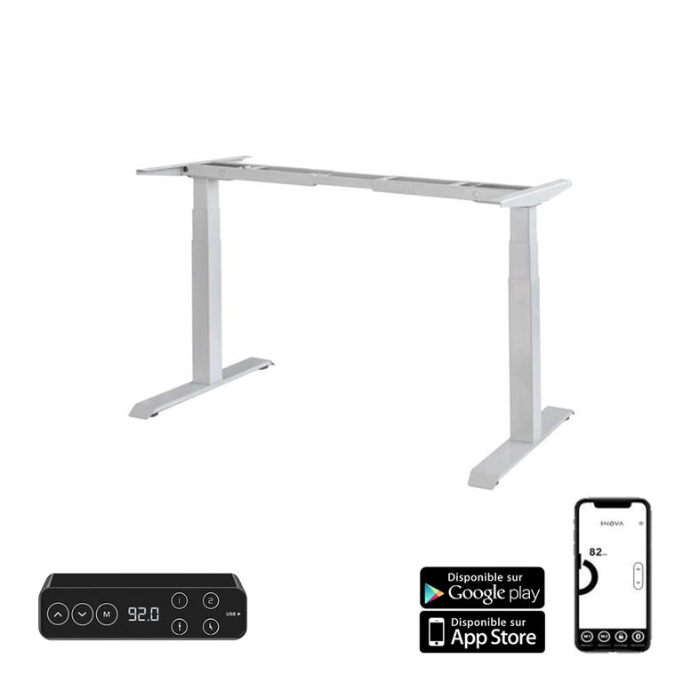 piètement bureau assis debout, cadre bureau electrique reglable en hauteur, bureau debout ergonomique, bureau assis debout motorisé