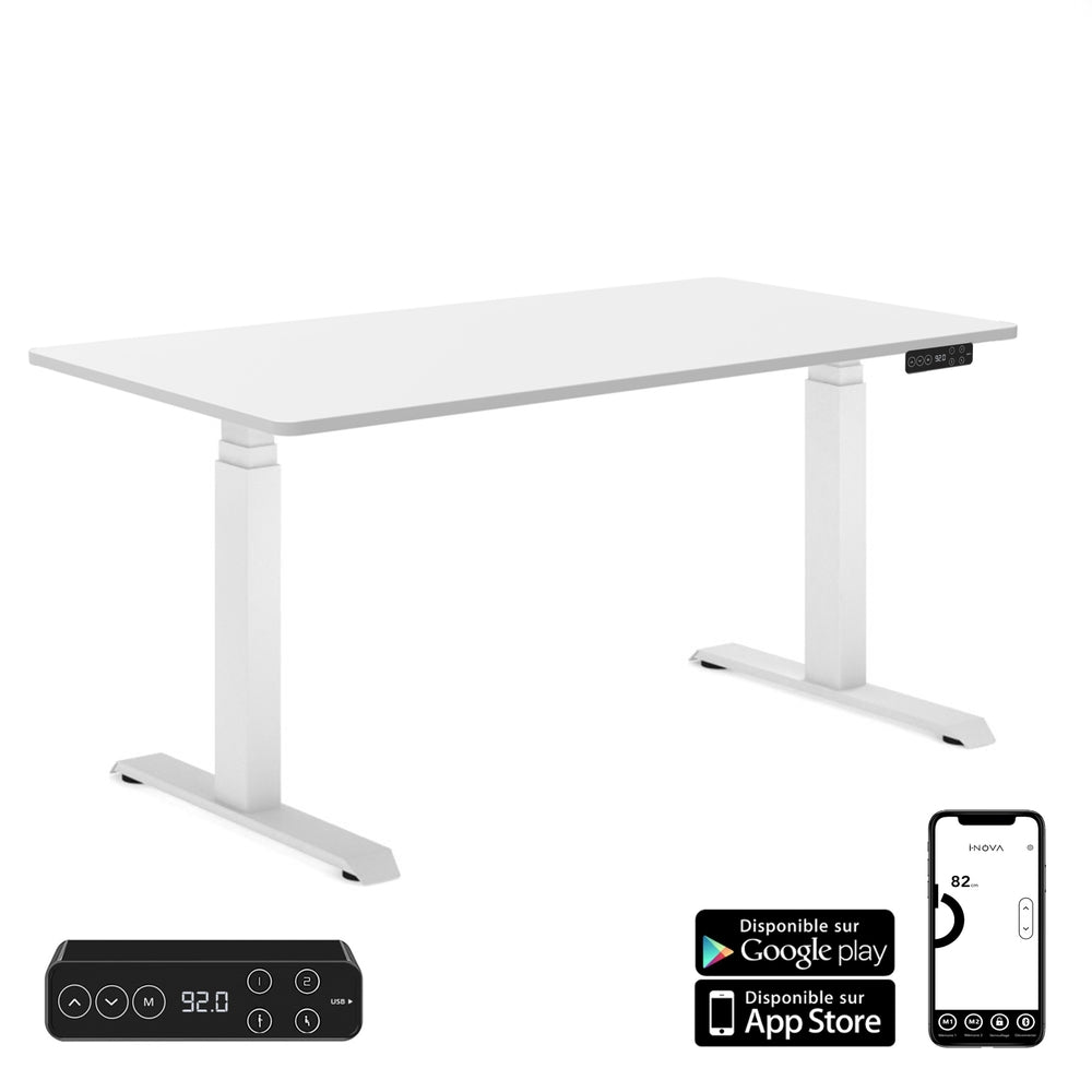 piètement bureau assis debout, cadre bureau electrique reglable en hauteur, bureau debout ergonomique, bureau assis debout motorisé