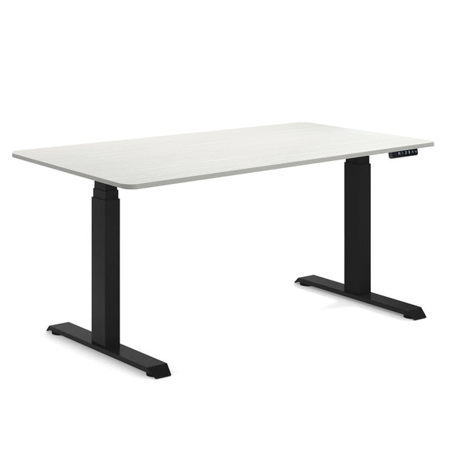 Plateau de bureau mdf bois clair, Bureau assis debout reglable en hauteur electrique, bureau debout, bureau ergonomique, bureau motorisé, bureau connectée app, pietement cadre assis debout